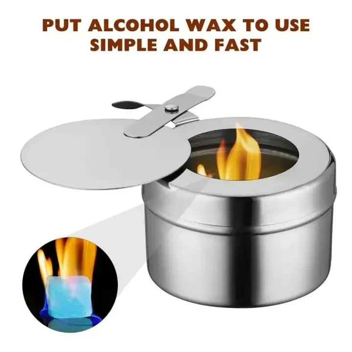 Food Warmer Chafing Fuel Holder Small Buffet Warmer Chafer Wick Fuel Cans Dish Fuel Holder Fuel Cans Chafing Dish Warmer
