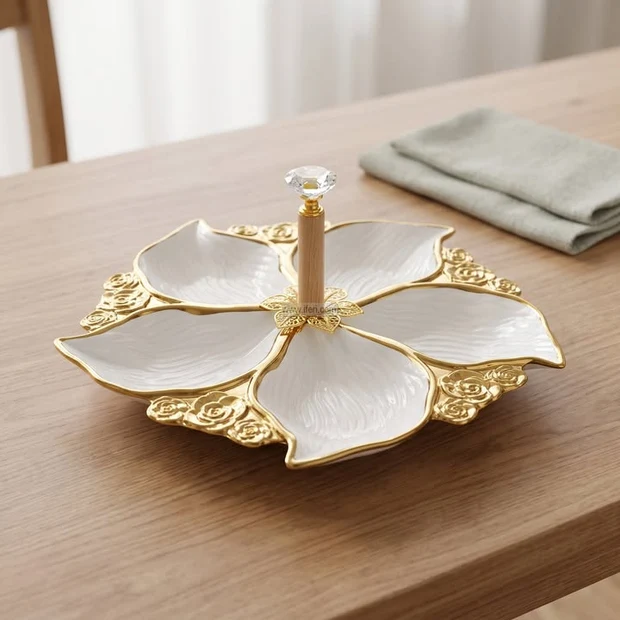 5 Part Ceramic Appetizer, Condiment, Dry Fruit Serving Dish HR2564